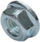 AERZETIX - Juego de 100 tuercas hexagonales con brida/base dentada M6 Ø exterior 13mm - en acero al carbono - tuerca de seguridad autoblocante - C49643