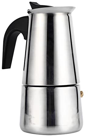 Joyzan Cafetiere Italienne, Cafetière Moka Acier Inoxydable Classique Italienne Induction Expresso en Grande Contenance Portable Machine à Cuisinière Manuel de Camping Pot Express Détachable