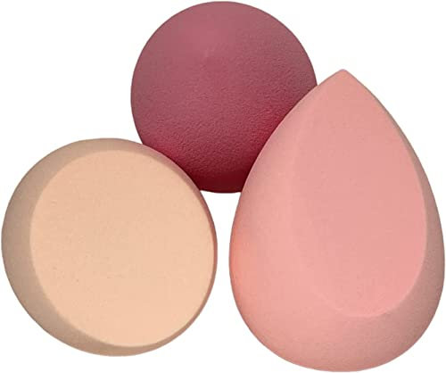 LUTTMANN® Make Up SPONGE Schwamm Set – 3 er Pack (1 x 3 Stück) Beauty Foundation Blender Soft Schwämmchen Trocken & Nass anwendbar LATEXFREI und Waschbar
