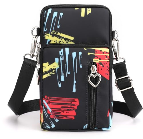 DuoLmi Crossbody Bags for Women, Waterproof Phone Pouch Wrist Bag Zipper Phone Bag Small Handbag Crossbody Shoulder Bag Compatible Compatible with iPhone 16 Pro Max/15/14/13/12 or Phone Less 6.8 Inch