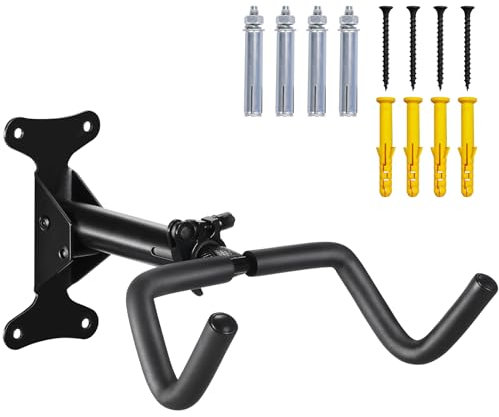 Urban Deco Bike Wall Mount Bike Hanger with 66lbs Weight Capacity 360° Adjustable Angle Soft Padding Protection Bike Rack Garage Extendable by 6in for Home and Garage Use