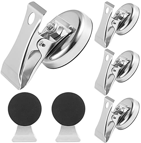 Lidwot 6 stycken kylskåpsmagnetcläppar, whiteboardmagneter, klämma, magnetklämma, starka magneter för magnettavla, kylskåpsmagneter. Magnetdiameter 32 mm.