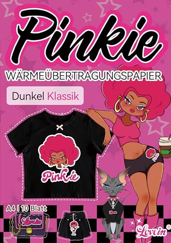Lovein Inkjet Transferfolie,A4X10 +1A3 Silikonpapier Bügelfolie（Weisse Folie）für Dunkles Textil, bedruckbares Transferpapier zum Aufbügeln, Transferpapier für Dunkles Textil