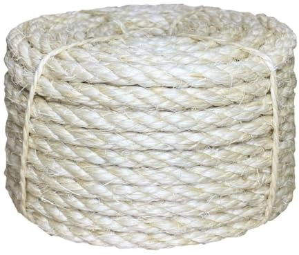 ShGaxin Cuerda 100% sisal 10 mm 25 m, Rollo Mimbre, Cuerda Manualidades, Cuerda Decorativa, para Tejer Crochet, Bobinas De Hilo, Cesta De Cuerda - SPU:155022