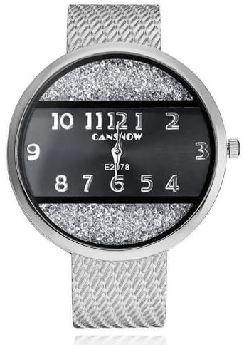 Damenuhr – Edle Spangenuhr Damen in Gold & Silber | Damen Uhr | Uhr Damen | Damenuhr Gold | Damenuhr Silber | Uhr Damen Gold | Uhr Damen Silber | Goldene Uhr Damen | Uhr Silber Damen (Silber-Schwarz)