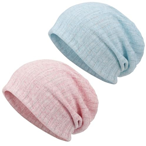 DRESHOW Bonnet Souple Bonnets Chapeaux Femme Slouch Jersey Léger Respirant Bonnet Tombant Chapeau pour Chimio Femmes