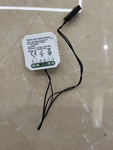 Maxcio Ouvre-Porte de Garage Connecté Wi-Fi Domotique, Compatible avec Alexa/Google Home, Contrôle par Application, Commande Vocale, Compatible avec Alimentation CC et CA, avec Télécommande