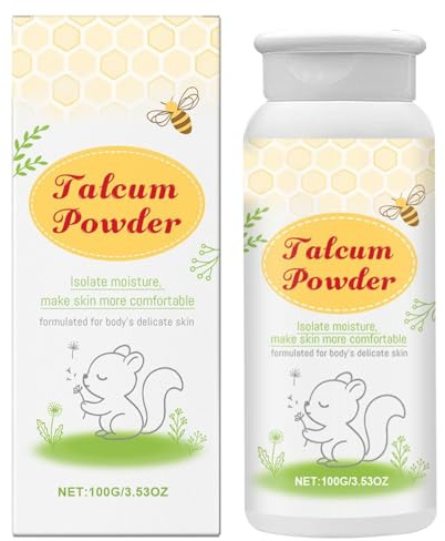 Baby Powder, Talc Powder, Baby Care Soothing Powdery, with Soothes Delicate Skin and Safe Formula, 100g, for Babies, Daytime & Night Use