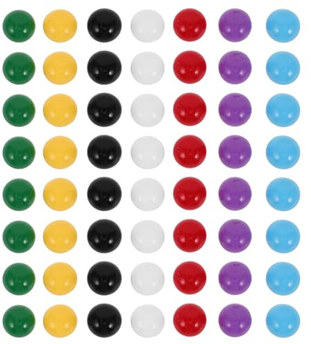 ABOOFAN 70 Boules Plastiques ColoréEs Solides 10Mm pour Jeux ÉDucatifs MathéMatiques Petites Billes De Comptage Et Probabilité Accessoires pour Dames Chinoises