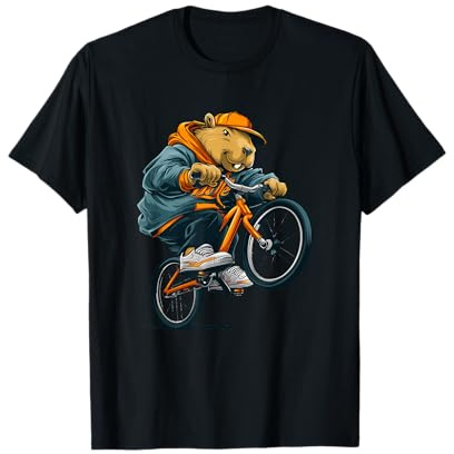 Look de Capibara Genial con Bicicleta para niños y niñas Camiseta