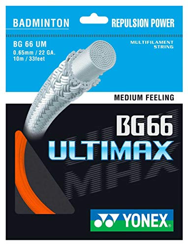 Yonex BG66 Ultimax Badminton String Set 0.65mm / 10m - Orange