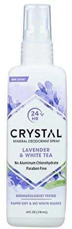 Crystal Essence Lavender and White Tea Body Spray - 4 oz - Liquid