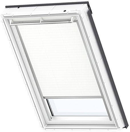 VELUX Original Verdunkelungsrollo (DKU), Silberne Seitenschienen, 306, 14, Uni Weiß
