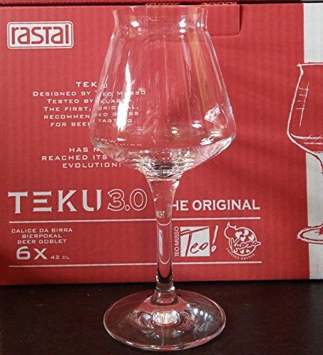 Set n° 6 Calici Universale Degustazione BIRRA - Modello TEKU 3.0 - Capacità 42,5 cl - RASTAL