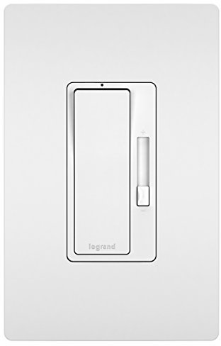 Legrand Radiant RH703PTUTC 700W Tru-Universal Preset Decorator Rocker Dimmer Light Switch with Locator Light for All Light Loads (Except 0-10V), Single Pole/3-Way, White/Light Almond/Ivory (1 Count)