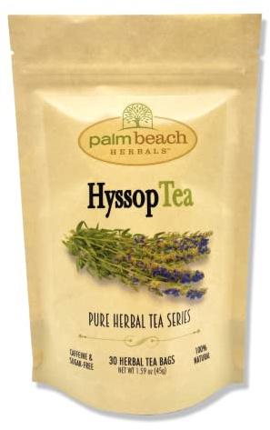 Palm Beach Medicinal Herbs - Hyssop Tea - Pure Herbal Tea Series, 30ct