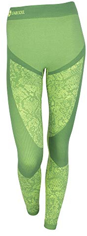 STARK SOUL Damen Seamless Funktionsunterwäsche, Thermo Unterwäsche, Hose, Grün, Gr. S/M