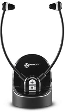 Geemarc CL7370 - Loud Wireless TV Headset for Seniors and Hearing Impaired - Can Be Used as a Personal Listener that Amplifies Ambient Sounds - Low to Severe Hearing Loss - UK Version