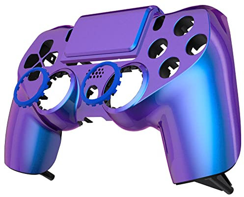 eXtremeRate Carcasa Delantera compatible con ps4 mando Accesorios Panel Frontal Touchpad Placa Cubierta Funda Portectora compatible con ps4 slim pro JDM-040/050/055 control No Incluido(Azul a Violeta)