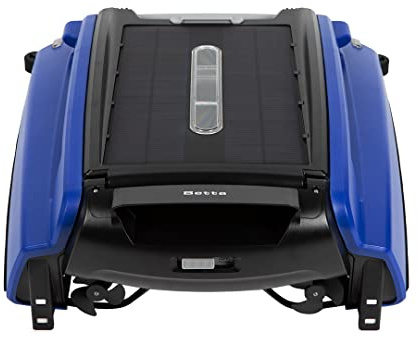 Betta SE Solar Powered Automatic Robotic Pool Surface Skimmer Cleaner with 30-Hour Continuous Cleaning Battery Power and Re-Engineered Twin Salt Chlorine Tolerant Motors (Blue)