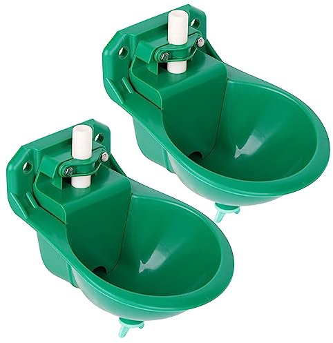 NAOEDEAH Goat Waterer, Livestock Waterer for Sheep Dog Piglet Calf Horse Farm Water Troughs for Livestock Automatic Water Bowl Plastic Drinking Bowl Water Dispenser 2 Pack