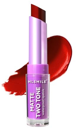 Lápiz labial en dos en uno, lápiz labial de doble color Shimmer lápiz labial de color perla terciopelo hidratante sin pegajoso lápiz labial de taza humectante gradual mordiendo lápiz (08#)