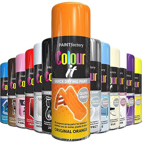 AlezyB 1x Original Orange All Purpose Spray Paint 400ml Professional Quality and Fantastic Finish, Interior, Exterior, Household Multipurpose Spray for Metal | Plastic | Wood | Glass