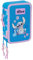 Stitch Hawaii Schulmäppchen mit 36 Utensilien, Federmäppchen für Kinder, ideal für Kinder von 5 bis 14 Jahren, bequem und vielseitig, Qualität und Widerstandsfähigkeit, 12,5 x 5,5 x 19,5 cm, Blau,