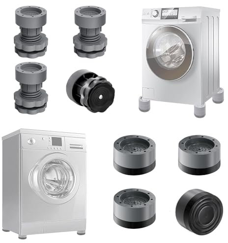 YBCCBY 4 stück Schwingungsdämpfer Waschmaschine Antivibrationsfüsse Höhenverstellbar Vibrationsdämpfer Verstellbare Höhe 7.5-9.5cm 4 STK Waschmaschinenfüße Waschmaschine Fußpolster für Trockner