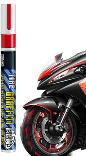 Penne Per Pneumatici Per Auto – Pennarello Decorativo Da 5,59 Pollici | Penna Per Vernice Per Pneumatici: Design Per Cerchioni Di Veicoli Rosso Bianco Impermeabile, Ad Asciugatura Rapida Per Auto, Cam