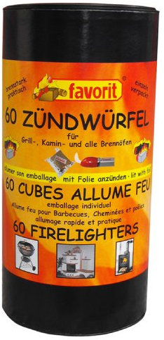 Favorit Anzündwürfel 60 Stück in der Dose (einzeln verpackt)