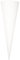Rayher 7134400 Schultüte, aus Pappe zum Basteln und Selbstgestalten, Rohling ohne Verschluss für Zuckertüte, rund, weiß, 70 cm