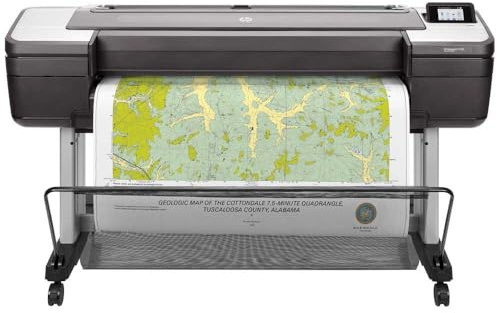 HP DesignJet T1700 PS 1VD87A, da 111.8 cm, Velocità 116 Stampe A1 all’ora, Grammatura da 60 a 328 g/m², LAN Gigabit, USB, Wi-Fi, Piedistallo Incluso, Adobe Post Script 3, Nero