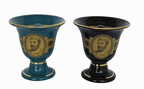 2 Artículos Pitágoras Copas de Justicia Teorema Pitágoro Antiguo Matemático