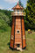 Wunderschöner großer XXL Leuchtturm aus Holz mit LED Solar Beleuchtung 1,40 m, braun