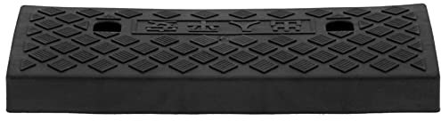 Entatial Rampe de Trottoir de 5 cm, Rampe de Chargement en Plastique Noir, Durable pour Quai de Chargement et Allée de Voiture