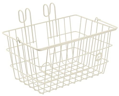 Retrospec Apollo-Lite Lift-Off Front Bike Basket, Lightweight Steel with Integrated Detachable Hooks and Built-in Handle for Easy Assembly and Portability