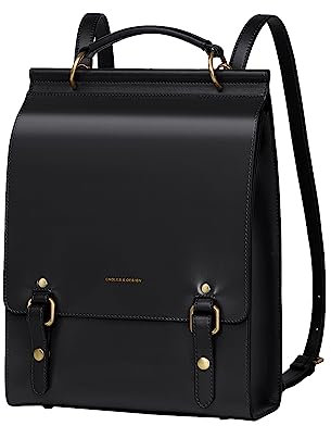 Cnolés Business Rucksack Damen Leder Eleganter Daypack Wasserdicht Damen-Rucksackhandtaschen Rücksacken für Damen Diebstahlsicherer Lederrucksack Damen Laptop Cityrucksack