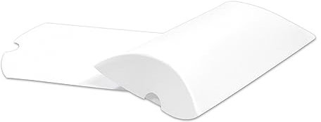 Frau WUNDERVoll® 12 Kissenschachteln matt weiß 21x12cm (flach), 300g/ Kissenverpackungen, Pillow box, Faltverpackung, Geschenkverpackung, Gastgeschenk, Adventskalender