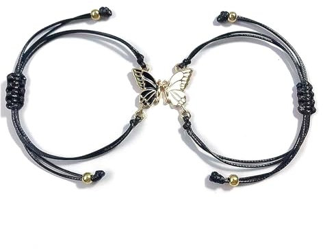 beejune 2 Stück Freundschaftsarmband, Best Friends Geschenke, Friendship Bracelets, Freundschaftsarmband Mit Schmetterling Armband, Mädchen Beste Freundin Armband, Für Mädchen Frauen Mutter Töchter