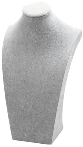 DEARMAMY Espositore per Collane e Porta Orecchini in Resina Design Collo, Organizer Gioielli Compatto per Bagno, Studio e Soggiorno, Portaoggetti Elegante per Gioielli, Altezza 20 Cm