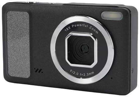 Vikye Cámara Digital, Cámara 4K de 64MP, Punto Digital y Cámara de Disparo con 18x Zoom Digital Anti Shake, Cámara Pequeña Compacta para la Fotografía de Principiantes