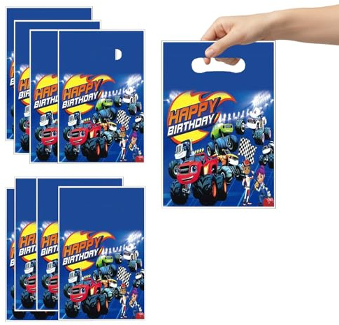 50 Pcs Sacchetti Regalo Car, Sacchetti Compleanno Monstr Trcuk Feste, Auto Sacchettini Caramelle,Bustine Regalo Compleanno