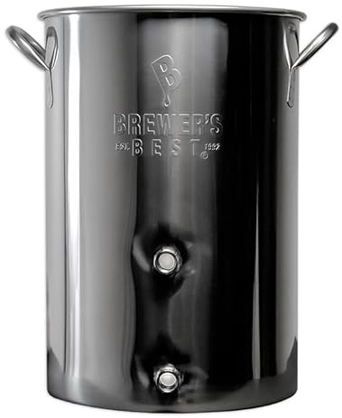 Strange Brew Brewer's Best 8 gallon Stainless Steel Homebrewing Kettle-with Two Ports
