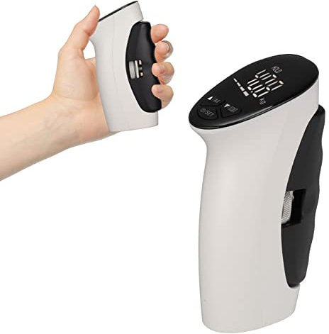 Dinamómetro/medidor Digital de Fuerza Manual, Dinamómetro Electrónico de Mano Pantalla LED Distancia de Agarre Ajustable con Precisión Dinamómetro Digital de Fuerza Manual, Detección Automática de la