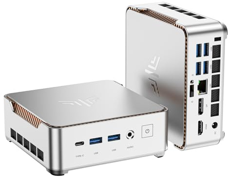 KAMRUI Pinova P2 Mini PC 16GB RAM 512GB SSD, AMD Ryzen 4300U(Beats 10110U/3500U/N150/N95,Up to 3.7 GHz)Mini Computers,Triple 4K Display/HDMI+DP+Type-C/WiFi/BT for Home/Business Mini Desktop Computers