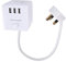 PRO ELEC PELB1480 Cube Mains Extension Lead with USB Charging, 3 Gang, 1m, White