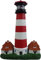 Luna24 Solarleuchte Leuchtturm rot Westerhever, Gartenleuchte, Solarleuchte, mit Dämmerungssensor, gigantische 40 cm hoch, wunderschöne Gartendeko.