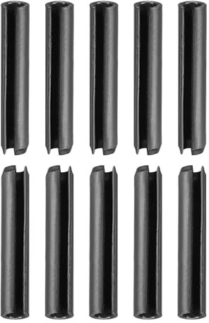 DTGN 5x30mm(DxL) Pasadores de Resorte Ranurados - 30 Piezas - para Hogar Máquina Sujetador - Ranurado Resorte Pasador de 65Mn Pasador Tensión Divididos - Negro