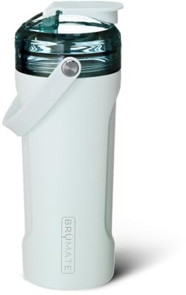 BrüMate MultiShaker Blender Shaker Bottle | 100% Leakproof Insulated Stainless Steel The Perfect Shaker Cup, Protein Shaker Bottle, and Pre Workout Bottle for the Gym | 26oz (Blue Agave)